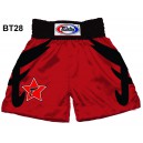 BT28 Red Satin Boxing Shorts